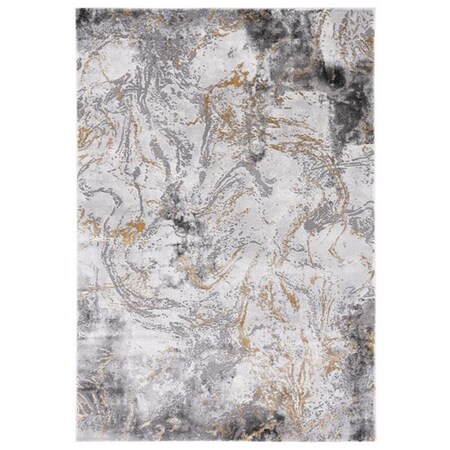 Safavieh 4 x 6 ft. Craft Rectangle Power Loomed Rug Grey & Gold CFT864L-4
